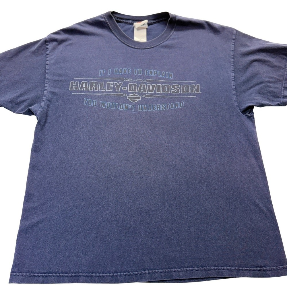 Harley-Davidson 2008 Kenai Peninsula Graphic T-Shirt Men XL Blue